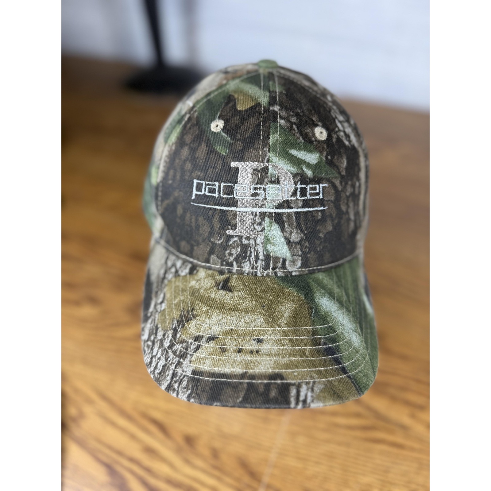 Pacesetter Hat Cap Strap Back Mens One Size Green Camouflage Camo Embroidered